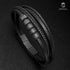 Armband schwarz leder Herren uniqal